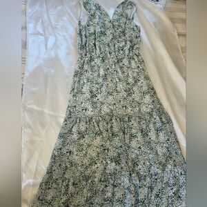 Banana Republic Green Floral Dress